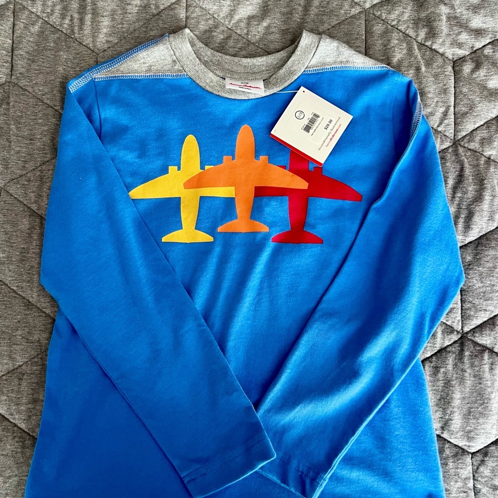 Hanna Andersson Boys Airplane Shirt NWT